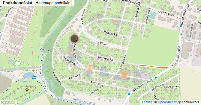 Podkrkonošská - mapa podnikání
