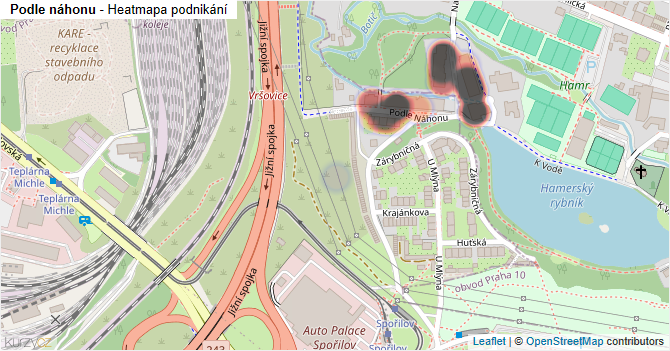 Podle náhonu - mapa podnikání