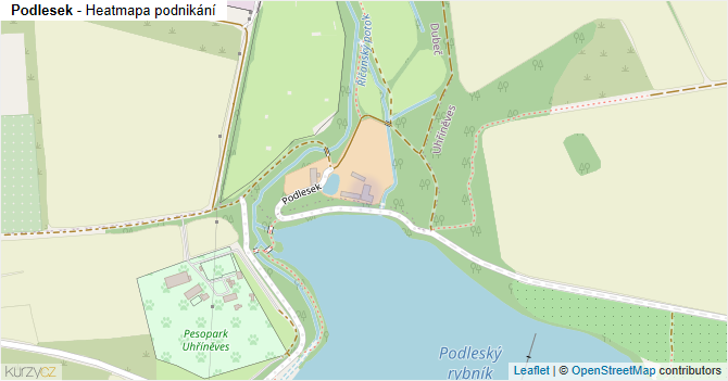 Podlesek - mapa podnikání