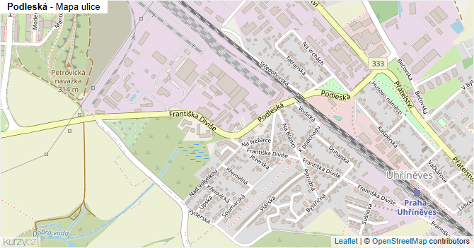 Podleská - mapa ulice
