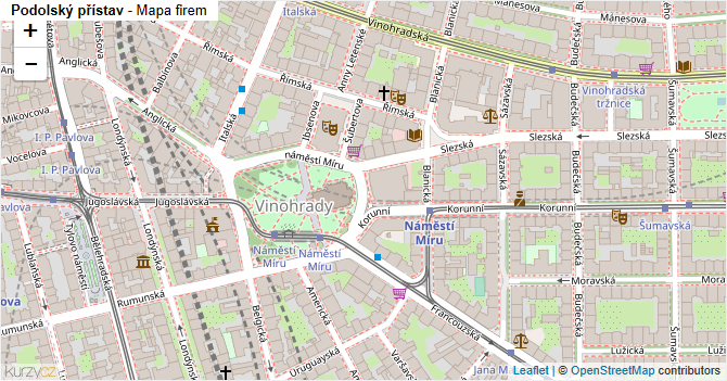 Podolský přístav - mapa firem