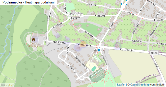 Podzámecká - mapa podnikání
