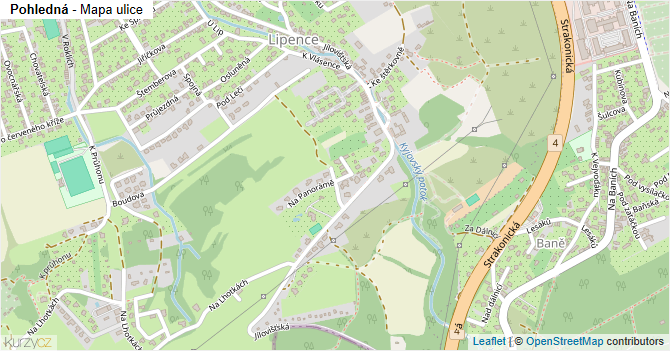 Pohledná - mapa ulice