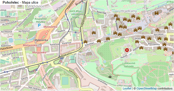 Pohořelec - mapa ulice