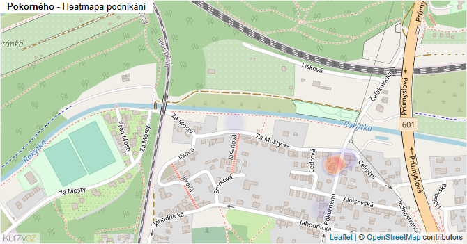 Pokorného - mapa podnikání