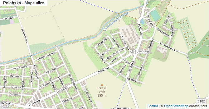 Polabská - mapa ulice