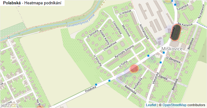 Polabská - mapa podnikání