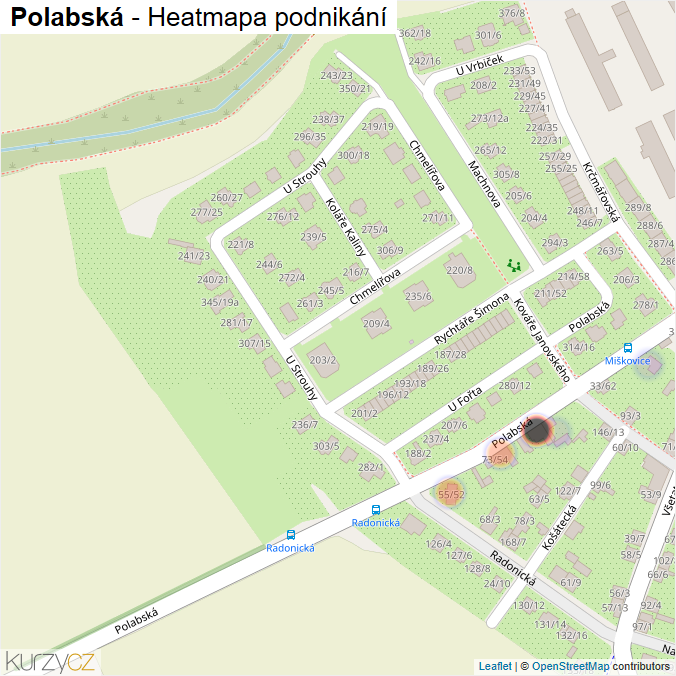 Mapa Polabská - Firmy v ulici.
