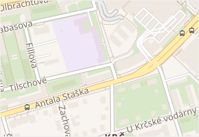 Poláčkova v obci Praha - mapa ulice