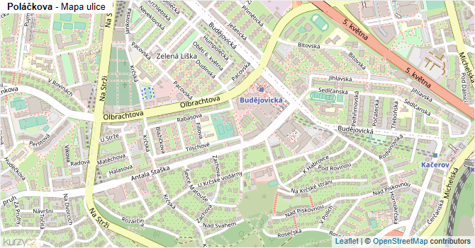 Poláčkova - mapa ulice