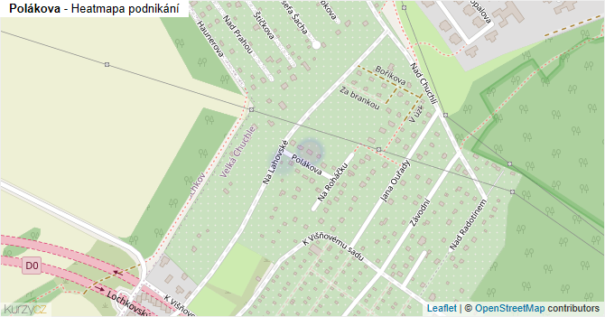 Polákova - mapa podnikání