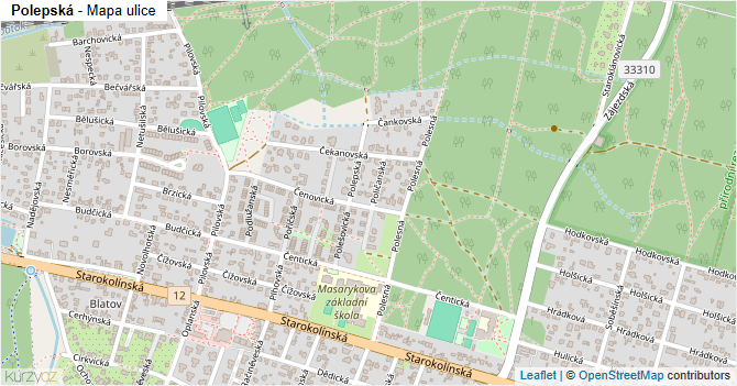 Polepská - mapa ulice