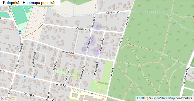 Polepská - mapa podnikání