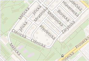 Poleradská v obci Praha - mapa ulice