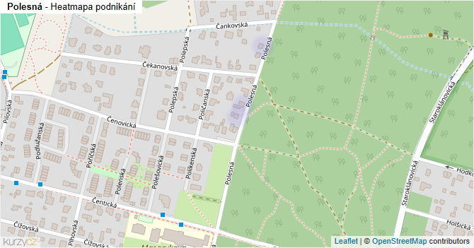Polesná - mapa podnikání