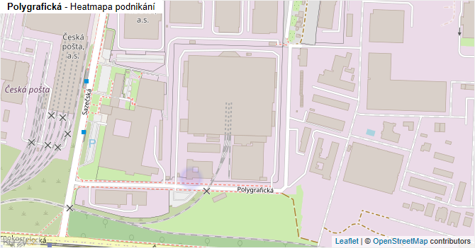 Polygrafická - mapa podnikání