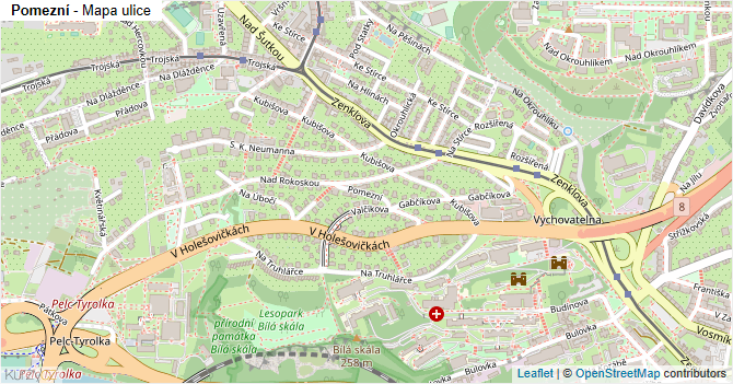 Pomezní - mapa ulice