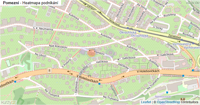 Pomezní - mapa podnikání