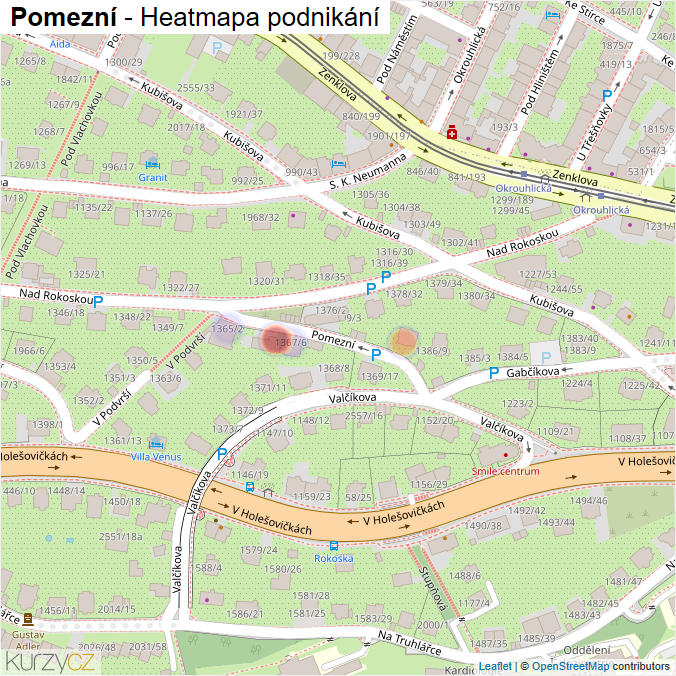 Mapa Pomezní - Firmy v ulici.