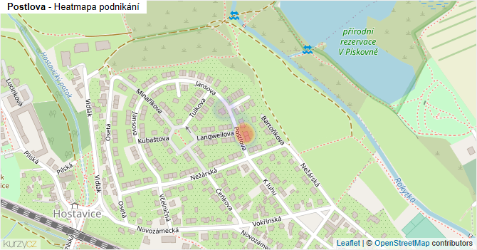 Postlova - mapa podnikání