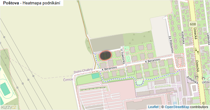 Poštova - mapa podnikání