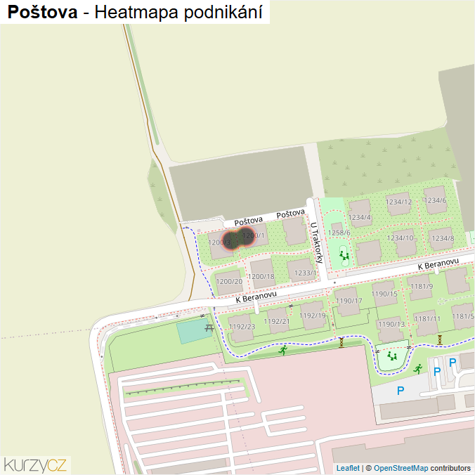 Mapa Poštova - Firmy v ulici.
