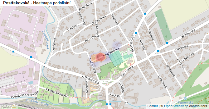 Postřekovská - mapa podnikání