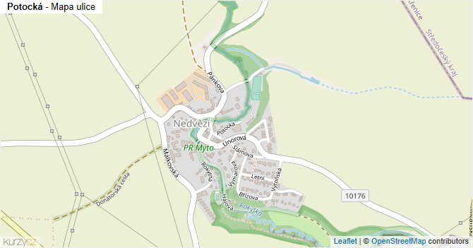 Potocká - mapa ulice