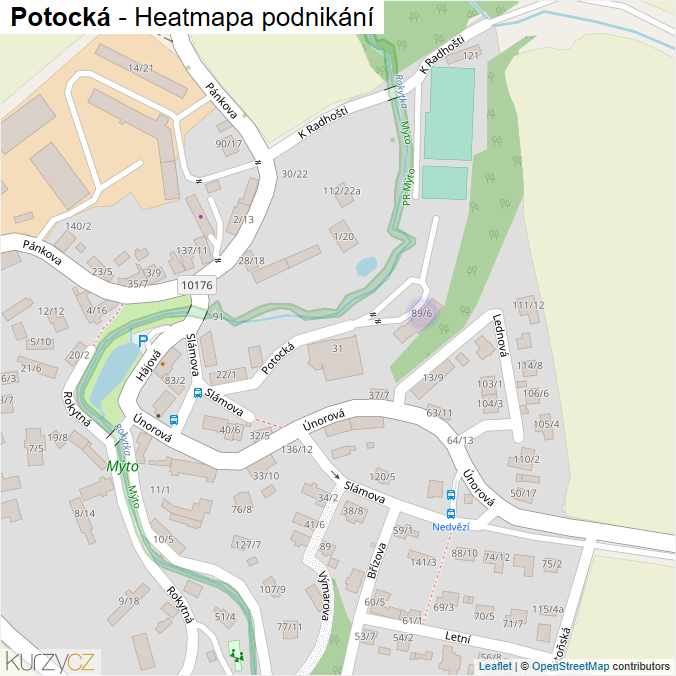 Mapa Potocká - Firmy v ulici.