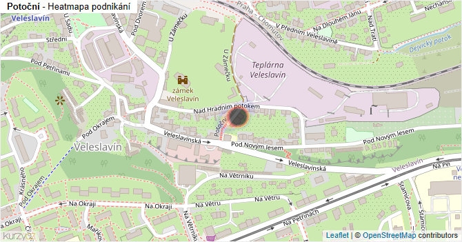 Potoční - mapa podnikání
