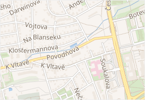 Povodňová v obci Praha - mapa ulice