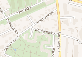 Prachatická v obci Praha 1 - mapa ulice