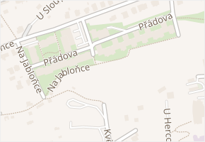Přádova v obci Praha 9 - mapa ulice