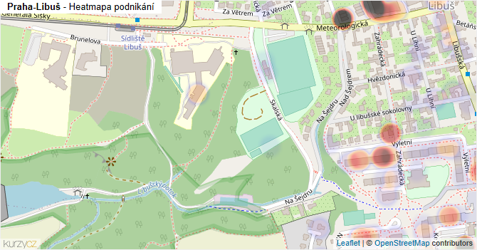 Praha-Libuš - mapa podnikání