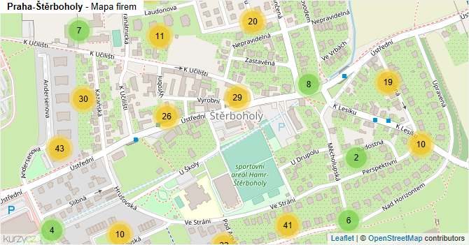 Praha-Štěrboholy - mapa firem
