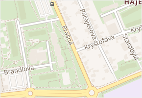 Prašná v obci Praha 12 - mapa ulice
