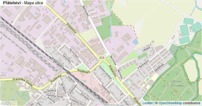 Přátelství - mapa ulice