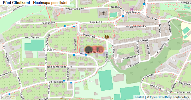 Před Cibulkami - mapa podnikání