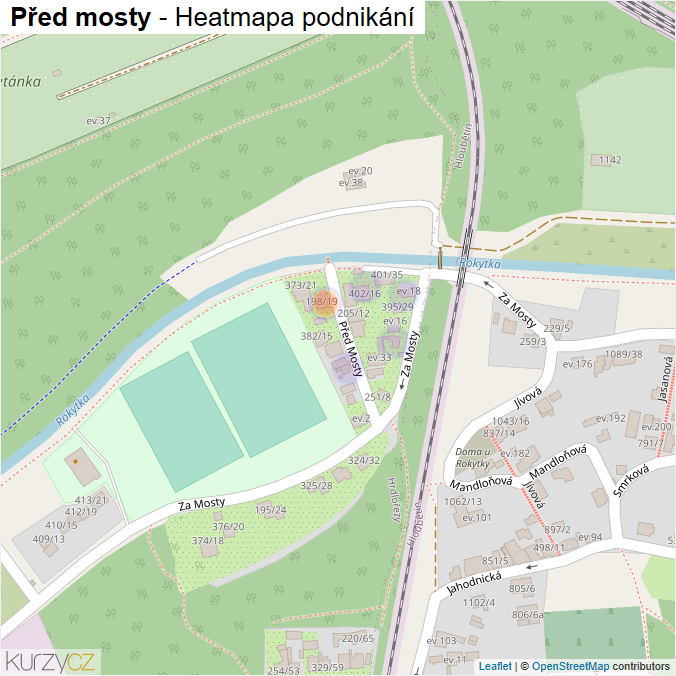 Mapa Před mosty - Firmy v ulici.