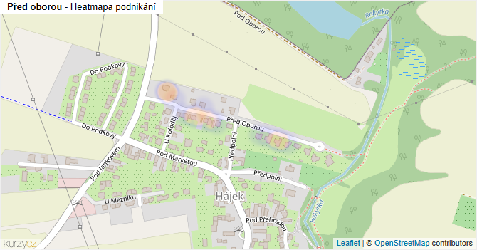 Před oborou - mapa podnikání