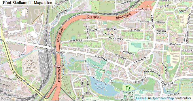 Před Skalkami I - mapa ulice