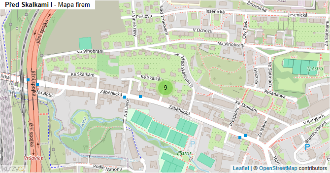Před Skalkami I - mapa firem