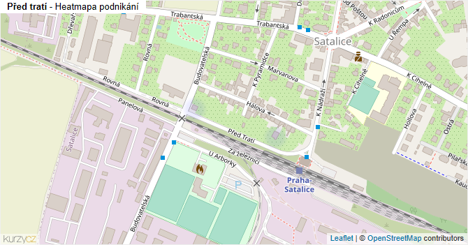 Před tratí - mapa podnikání
