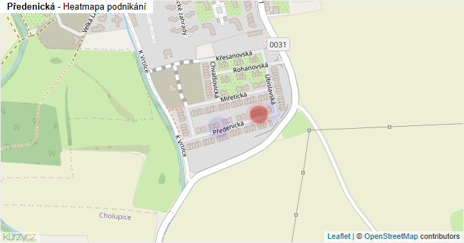Předenická - mapa podnikání