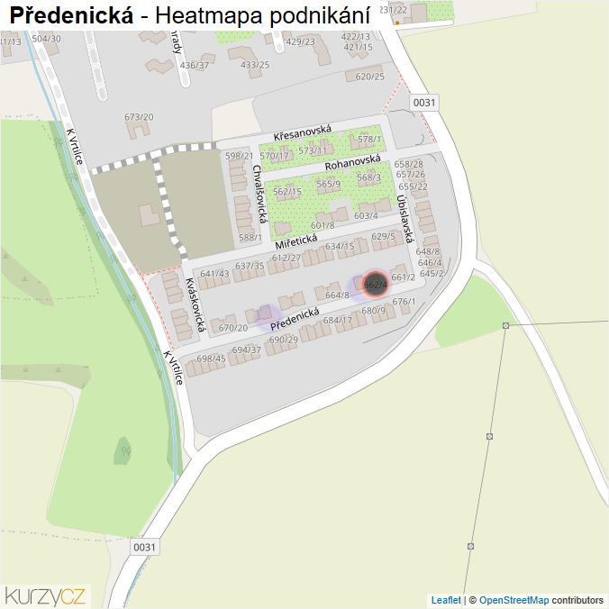 Mapa Předenická - Firmy v ulici.