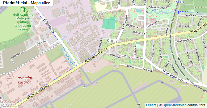 Předměřická - mapa ulice