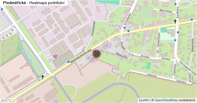 Předměřická - mapa podnikání