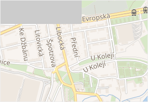 Přední v obci Praha 1 - mapa ulice