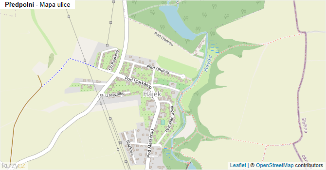Předpolní - mapa ulice