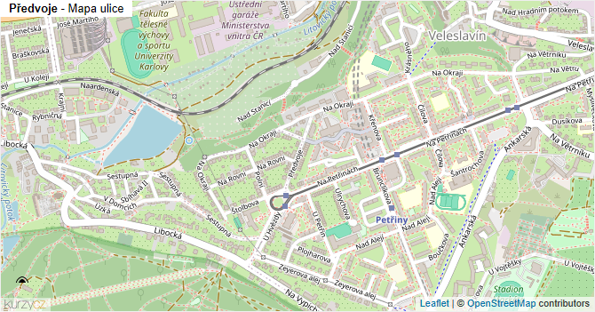 Předvoje - mapa ulice